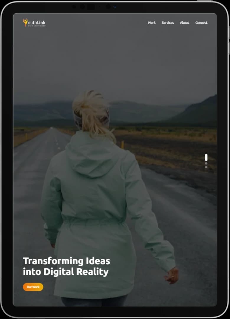 YouthLink Portfolio Cover - Tablet Mockup